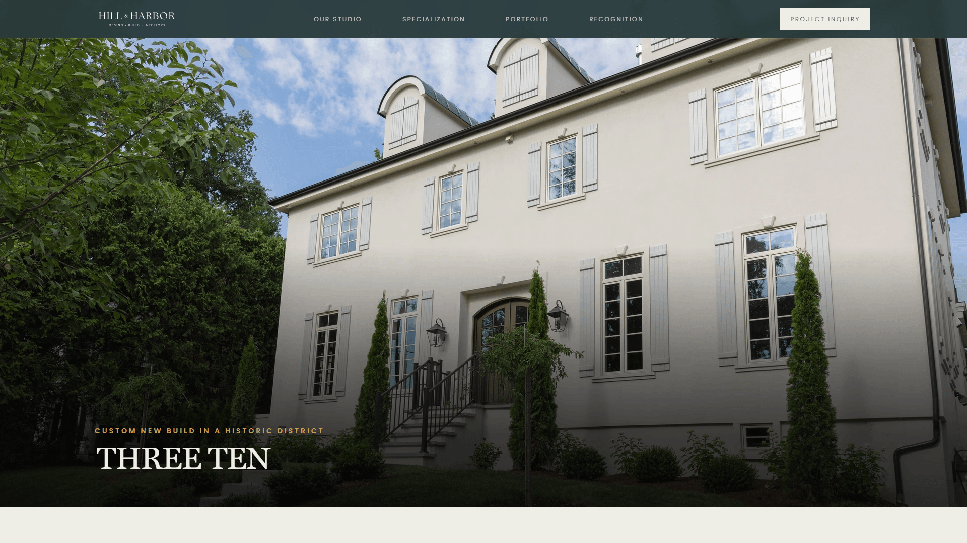 Hill & Harbor Three Ten custom new build in a historic district